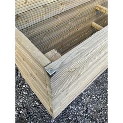 Large Ruby rectangular tanalised timber planter  - THIS LOT IS TO BE COLLECTED BY APPOINTMENT FROM DUGGLEBY STORAGE, GREAT HILL, EASTFIELD, SCARBOROUGH, YO11 3TX