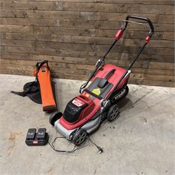 Webb 40v electric mower + Flymo GardenVac