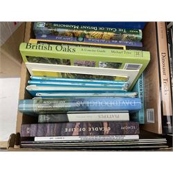 Collection of books relating to Natural History, Geology and Archaeology, in include Carnivores plants, The Mistaken extinction, Mushroom Miscellany, Dinosaur tracks etc, in three boxes  