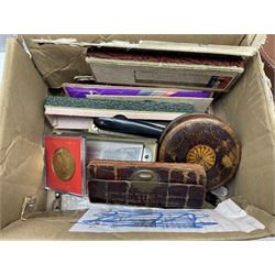 Silver and mother of pearl folding fruit knife together with a similar silver folding button hook, 19th century surgical knife in tortoiseshell cases by Krohne & Sesemann and three Hohner harmonicas, quantity of vintage child's games and toys to include cards, puzzles and misc, Rudyard Kipling, Wood's Illustrated Natural History, Twenty Poems from Rudyard Kipling First published in 1918 Methuen & Co Ltd, London, 1958 Observer cutting etc 