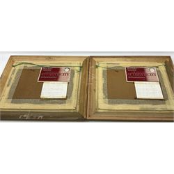 Digby Page (British 1945-): Winter Countryside Landscapes, pair watercolours signed 9cm x 20cm (2)