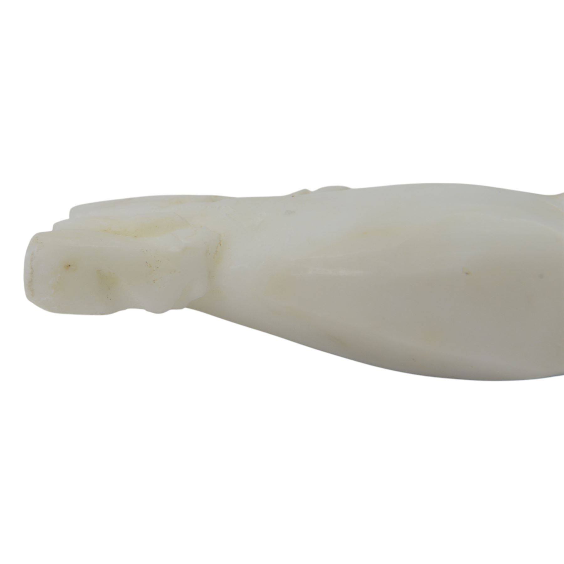 Darren Yeadon: marble Mackerel, signed to tail, L17cm