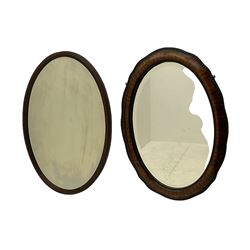 Two oval wall mirrors, occasional table, Small table top display cabinet, plant stand and two pairs of bookends
