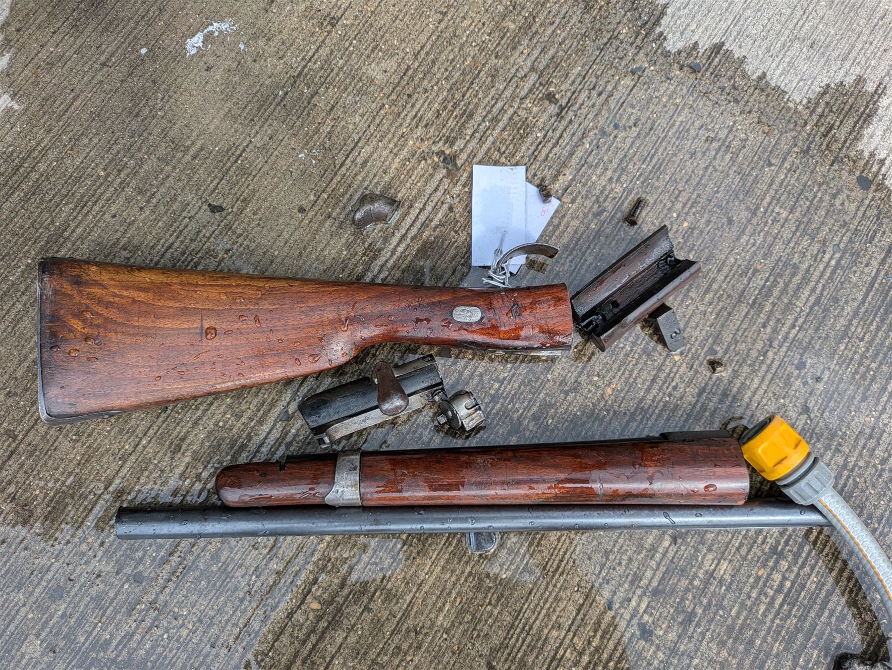 19th century Belgian Gras 12-bore (from 11-bore) bolt-action single barrel shotgun with 80cm barrel No.G85345 L127cm overall. Deactivated to early specification so requires re-deactivation to modern standards RFD ONLY - Disposed 25.06.25 - Notified 24.07.25