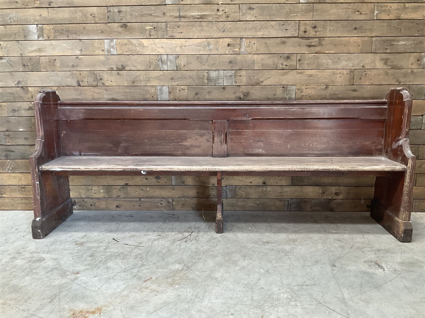 Early 20th century pine pew 