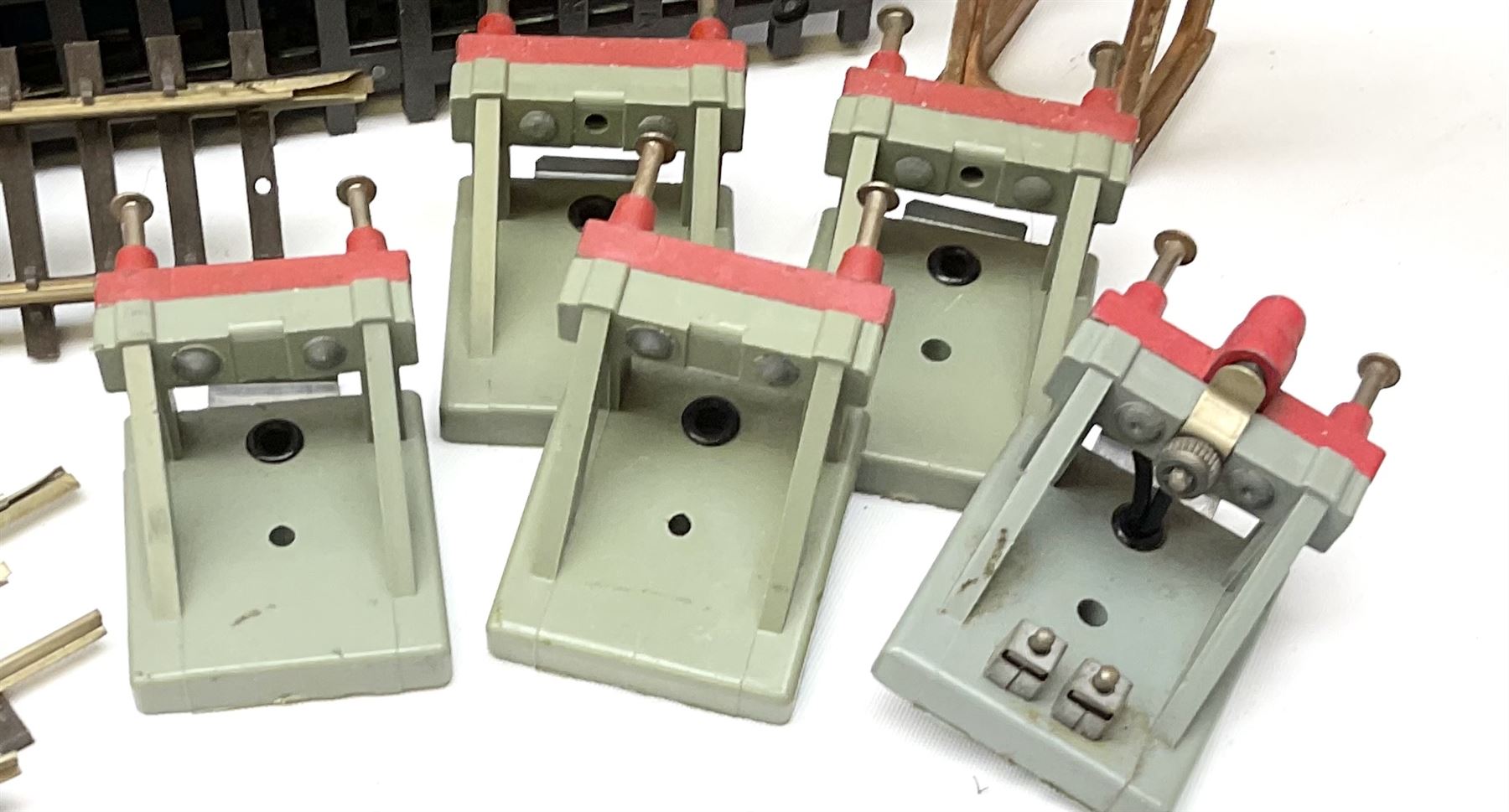 Hornby Dublo - two-rail 2022 'The Caledonian' Passenger Set LMR with Duchess Class 4-6-2 locomotive 'City of London' No.46245 with tender, two coaches and track, box base only, no lid; 4MT Standard 2-6-4 Tank locomotive No.80033 with two Talisman coaches and track in 2019 Goods Train Set box; four unboxed wagons, quantity of track, crane and buffer stops.