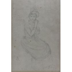 After Pierre Auguste Renoir (French 1841-1919): Girl with a Bonnet, lithograph on Van Gelder Zonen laid paper (with fleur-de-lys crown watermark), signed with monogram in the plate, with Marées-Gesellschaft, R. Piper & Co., Munich blindstamp l.r. 26cm x 17.5cm (sight), 32cm x 23cm (full sheet) (mounted)