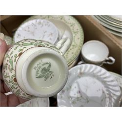Collection of tea and dinnerwares to include Wedgwood Campion, etc in five boxes 