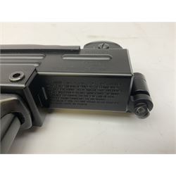 MiniUzi Blow Back CO2 .177 Semi Auto air gun with folding shoulder stock No.10821714 L35cm; boxed with magazine
