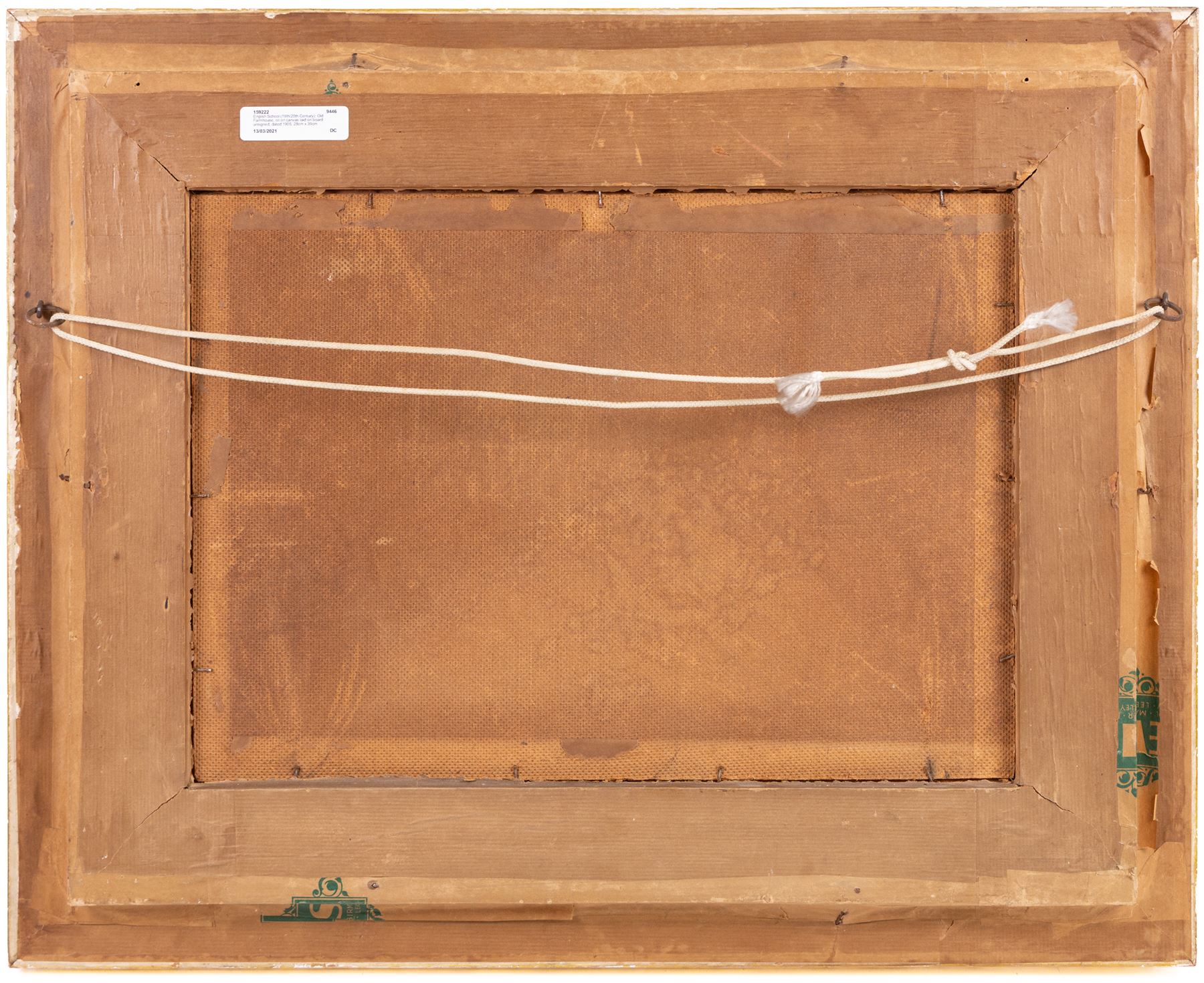 English School (19th/20th Century): Old Farmhouse, oil on canvas laid on board indistinctly signed and dated 1905, 28cm x 39cm