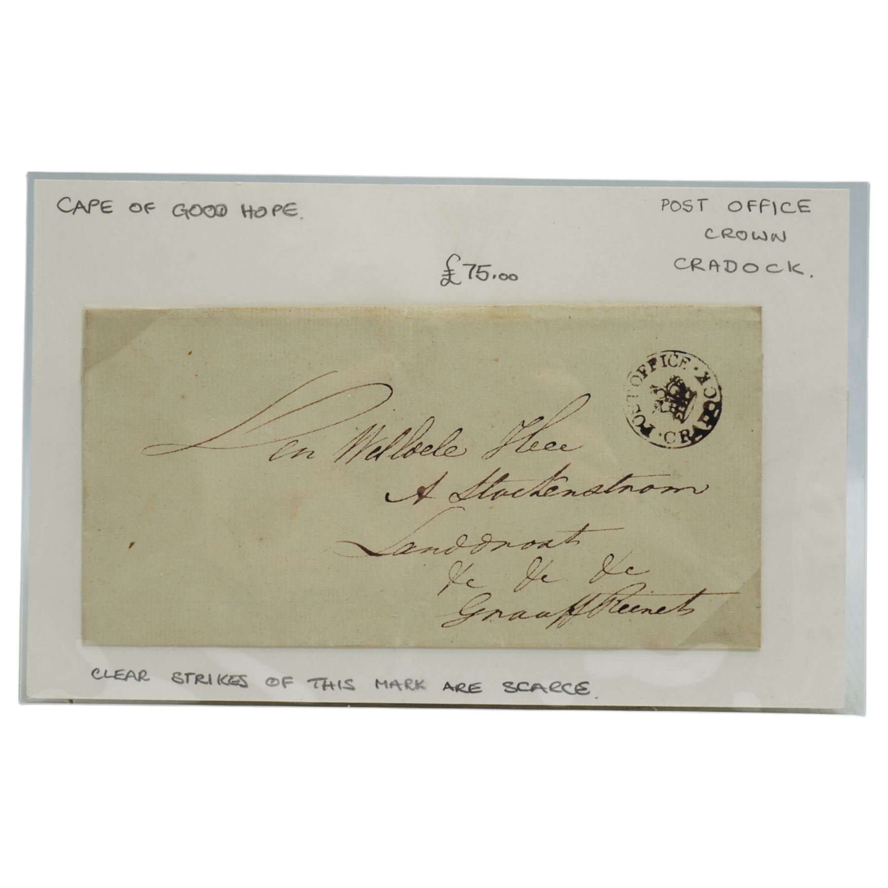 Cape of Good Hope 'The Argus Mail Edition wrapper with Argus wheel cancelation and two covers or wrappers with crown cancellations