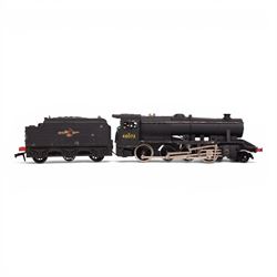 Three Hornby Dublo 00 gauge locomotives in black, comprising 2224 L.M.R 2-8-0 8F Locomotive and Tender no. 48073, 2218 2-6-4 Tank Locomotive no. 80033 and 2217 0-6-2 Tank Locomotive B.R. no. 69550, all boxed