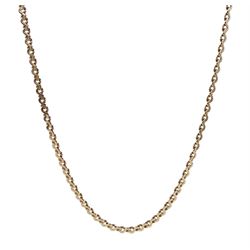 Gold flattened S link necklace, stamped 9ct