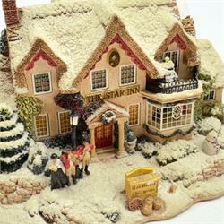 Eight Lilliput Lane Christmas models, comprising Letter to Santa, The Star Inn, Ice to Meet You, Snowflake, Frosty Fun, Winter Warmer, Winter at Eagle House Folly and Christmas decoration Great Expectaions, all boxed 