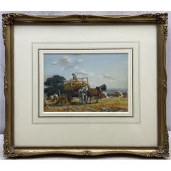 George Hamilton Constantine (British 1878-1967): Harvest Time, watercolour signed 17.5cm x 25cm