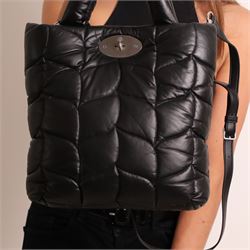 Mulberry - Big Softie handbag in black Softie Nappa leather, the padded and quilted body with substantial padded top handle, silver-tone Postman’s Lock fastening and detachable shoulder strap, with original Mulberry product tag, care booklet and dust bag, unused