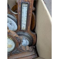Collection of barometers and barometer parts, in two boxes