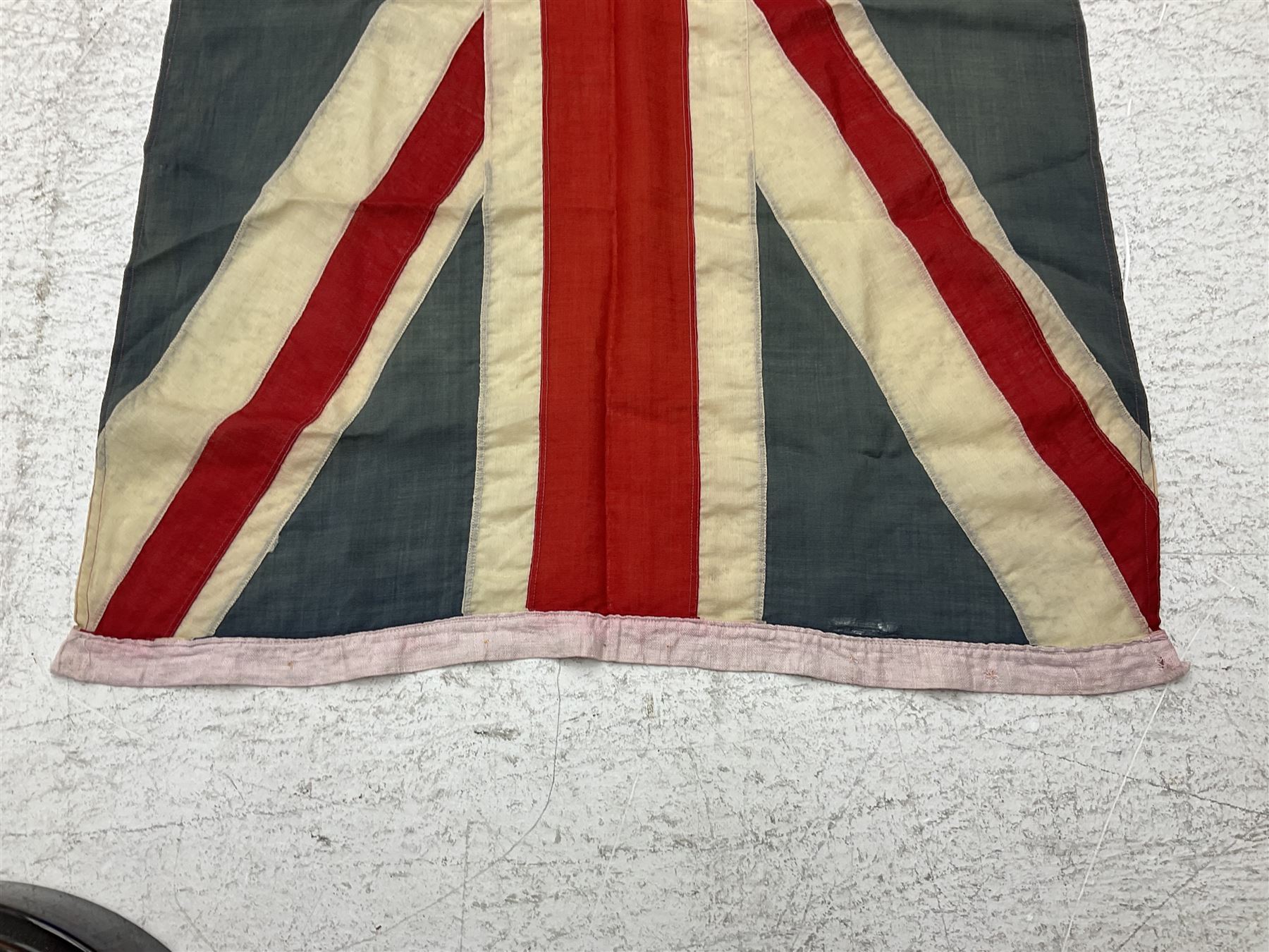 Large linen union jack flag, H89cm, W170cm