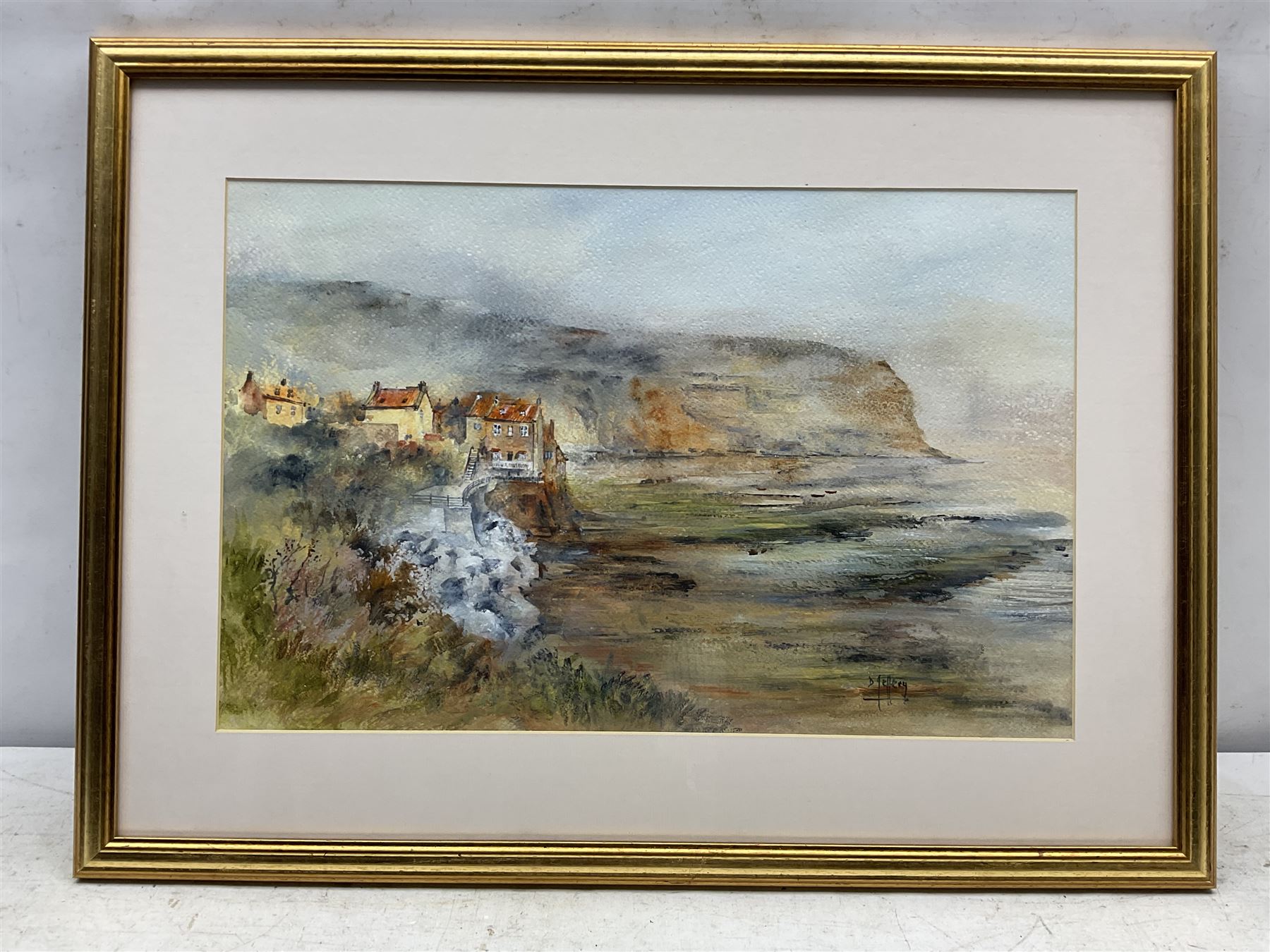 David Jeffery (British 1944-): Robin Hood's Bay, watercolour signed 31cm x 48cm