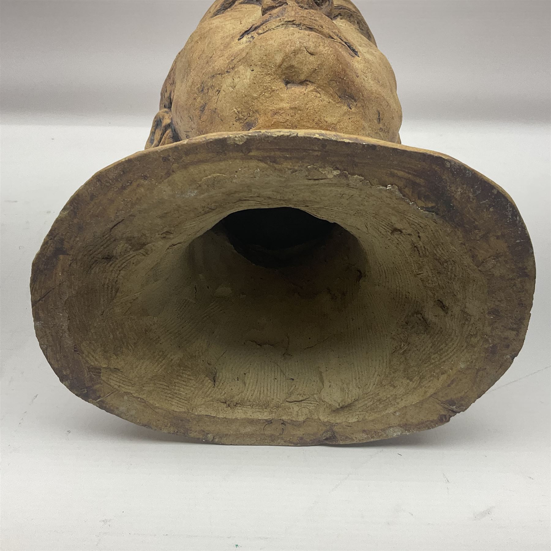 Studio Pottery bust, modelled as a man, H29cm