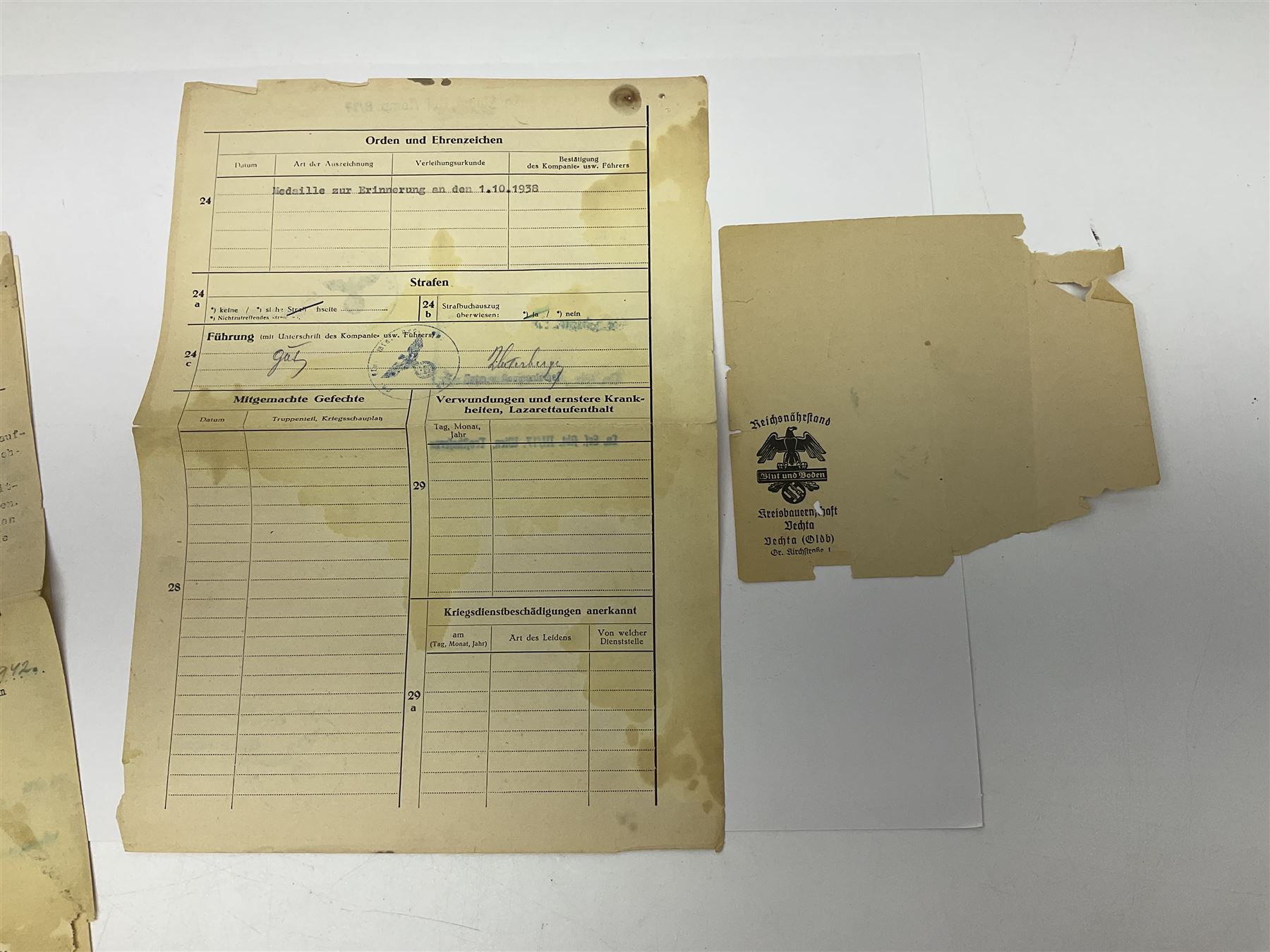 WW2 German Luftwaffe Service Record Folder and Book