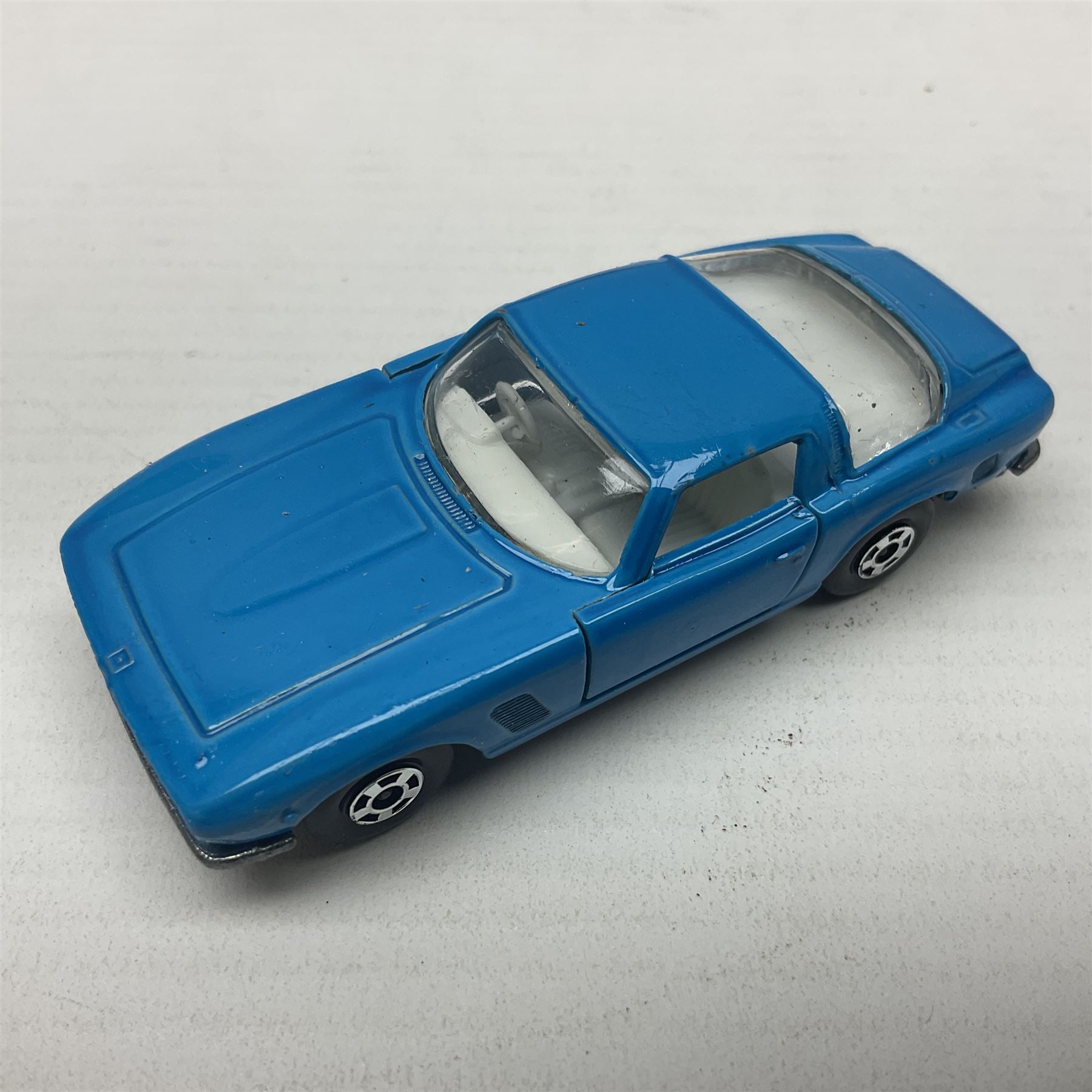 Matchbox 1-75 Series 'Superfast' ex-shop stock - eight models comprising 9e AMX Javelin, 13e Baja Buggy, 14d Iso Grifo, 19e Road Dragster, 22d Freeman Intercity Commuter, 23e Volkswagen Camper, 27e Lamborghini Countach and 29d Racing Mini; all boxed (8)