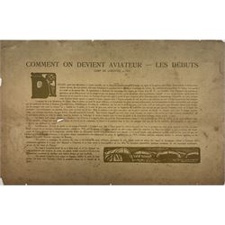 Pair of French Great War Aviation prints, Scale de Bombardement de Clarment and Avion Caproni 3 moteurs 