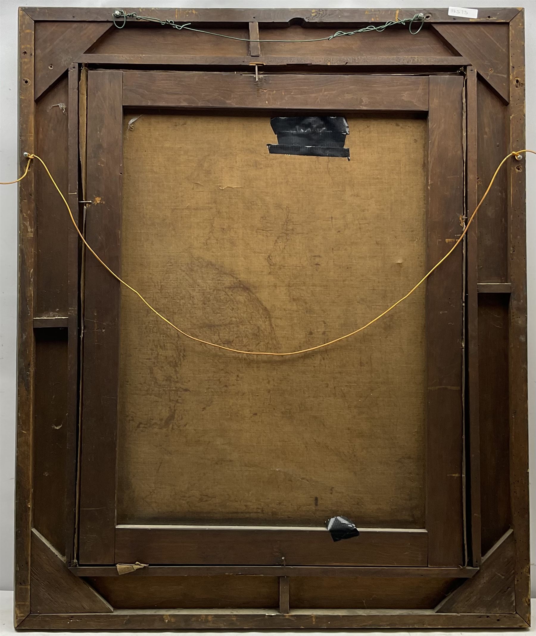 Thomas Joseph Banks (British 1828-1896): Sea Captain and his Wife - half length portraits, pair oils on canvas signed and one dated 1860, 90cm x 70cm (2) 
Notes: the ensign flying above the Captain's head appears to read Endaunted but may refer to the famous 'Undaunted' which was broken up in 1860