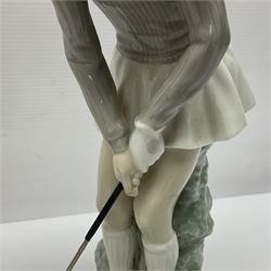 Two Lladro figures, comprising Matrimony no 1404 and Lady Golfer no 4851