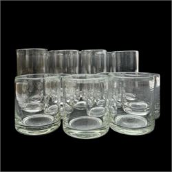 Collection of tumbler glasses, possibly Niederer, in sets of eight, comprising high ball, ...
