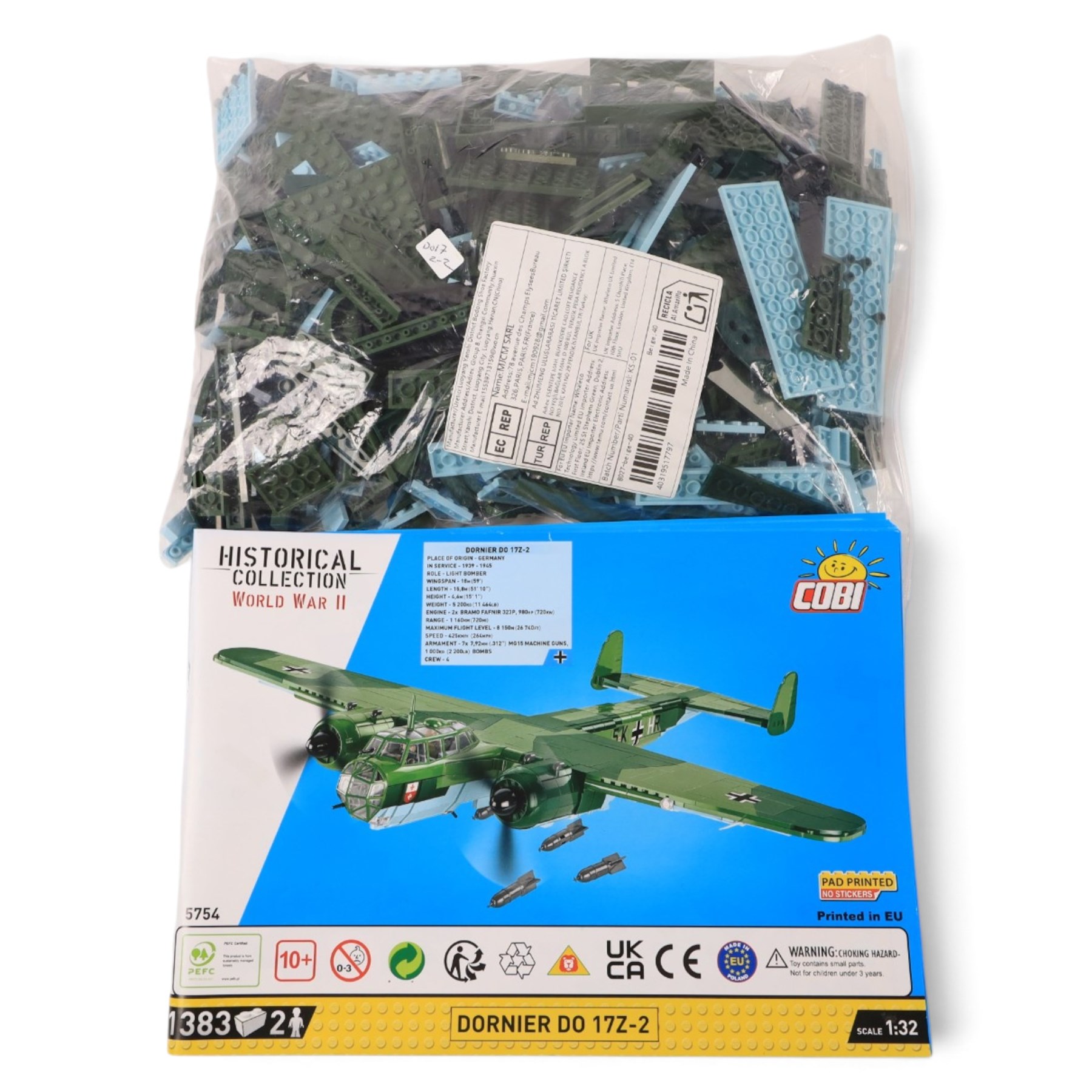 Fourteen Cobi Bricks model kits, mostly Historical Collection aircraft, unboxed with instructions 
