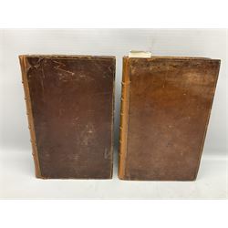 Nisbet Alexander: A System of Heraldry Speculative and Practical with the True Art of Blazon According to the Most approved Heralds in Europe[...], R. Fleming, Edinburgh, 1722, 1742, 2 vols, engraved plates, full calf binding re-backed using original boards 
