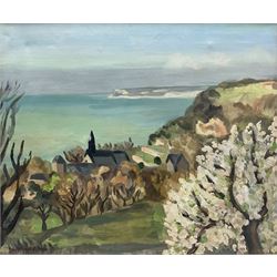 Henry Dauberville (French 1907-1968): 'Vue d' Hennequeville' Trouville-sur-Mer - France, oil on canvas signed and dated 1950, titled on exhibition label verso 45cm x 54cm 
Provenance: exh. Salon des Indépendants 1953