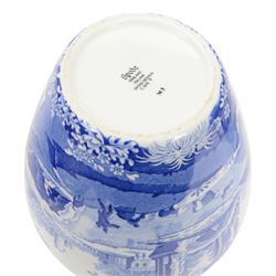 Pair of Davenport Willow pattern tureens together with Davenport jug and Spode Italian pattern vase 