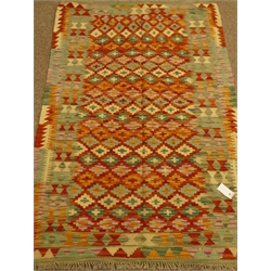  Choli Kelim vegetable dye wool rug, geometric pattern field, 148cm x 97cm  