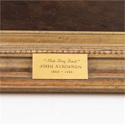 John Atkinson (Staithes Group 1863-1924): 'Mid Day Bait', oil on canvas signed, titled on plaque, also faintly inscribed verso 42.5cm x 53cm 