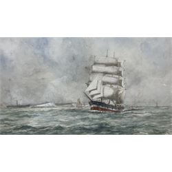 William Minshall Birchall (American 1884-1941): 'Off Dover', watercolour signed titled and dated 1912, 17cm x 30cm