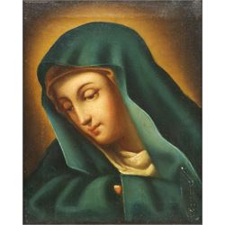 After Carlo Dolci (Italian 1616-1686): 'Mater Dolorosa' (Our Lady of Sorrows/Madonna), oil on canvas unsigned 26cm x 20cm