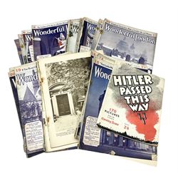 Twenty-three volumes of Wonderful London, early 20th century, edited by St John Adcock, together with WWII Hitler Passed This Way published by the London Evening News, together with Late 19th/early 20th century Amherst Imari style bowl, together with a Bisto blue bowl decorated with blossoming branches, quantity of 19th century and later blue and white ceramics to include twin handled footed dishes etc