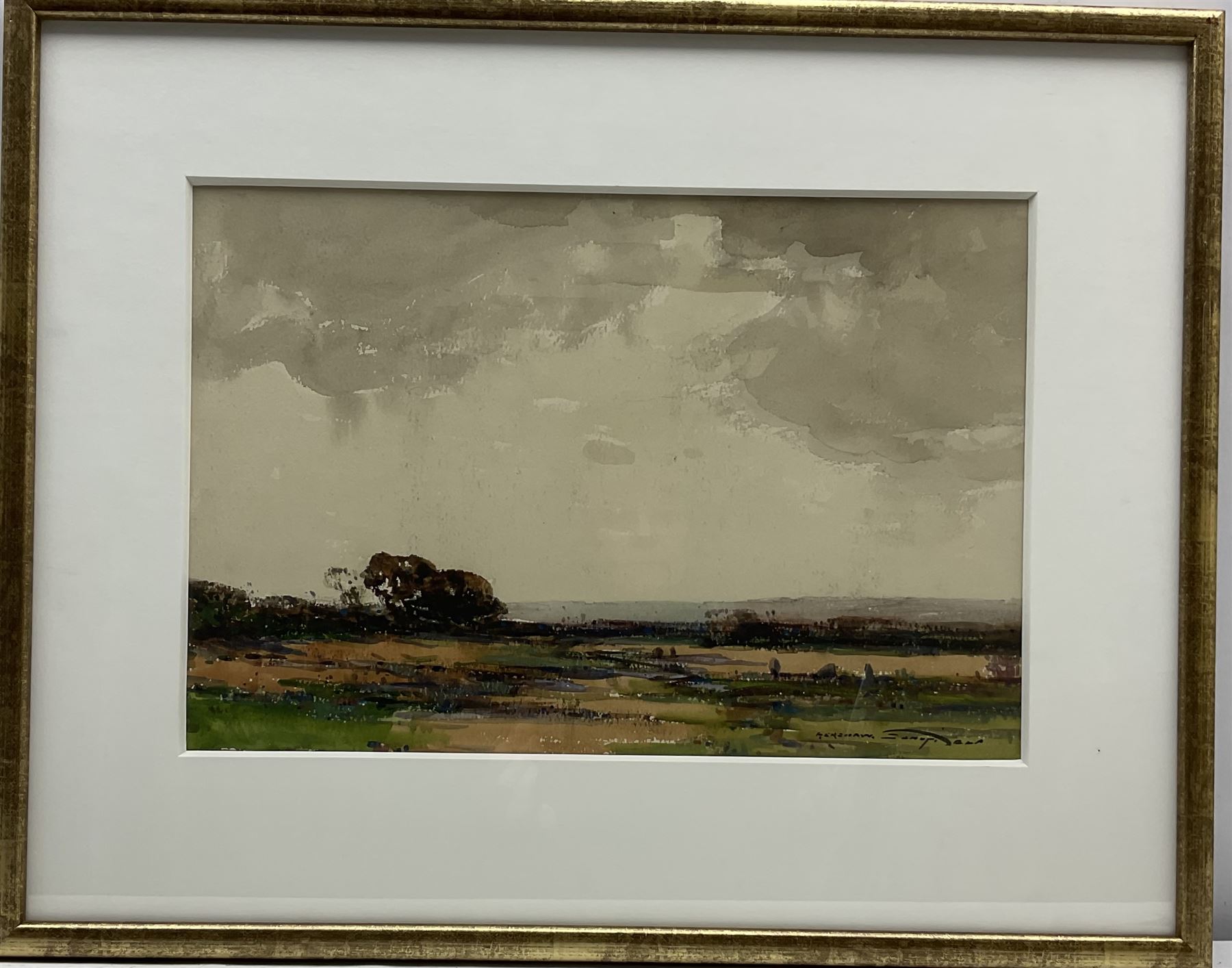 Kershaw Schofield (British 18721941) Flatland Broads Landscape