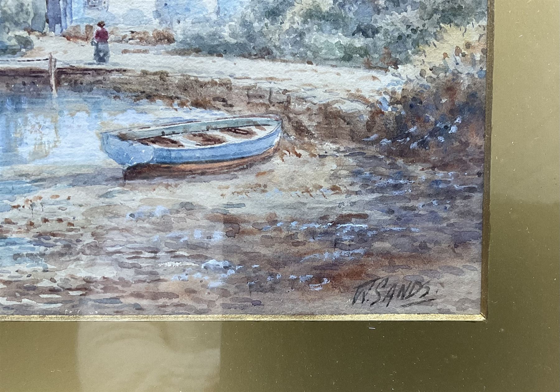 W Sands aka Thomas Herbert Victor (British 1894-1980): 'Clovelly' and 'River Fal', pair watercolours signed and titled 24cm x 34cm (2)