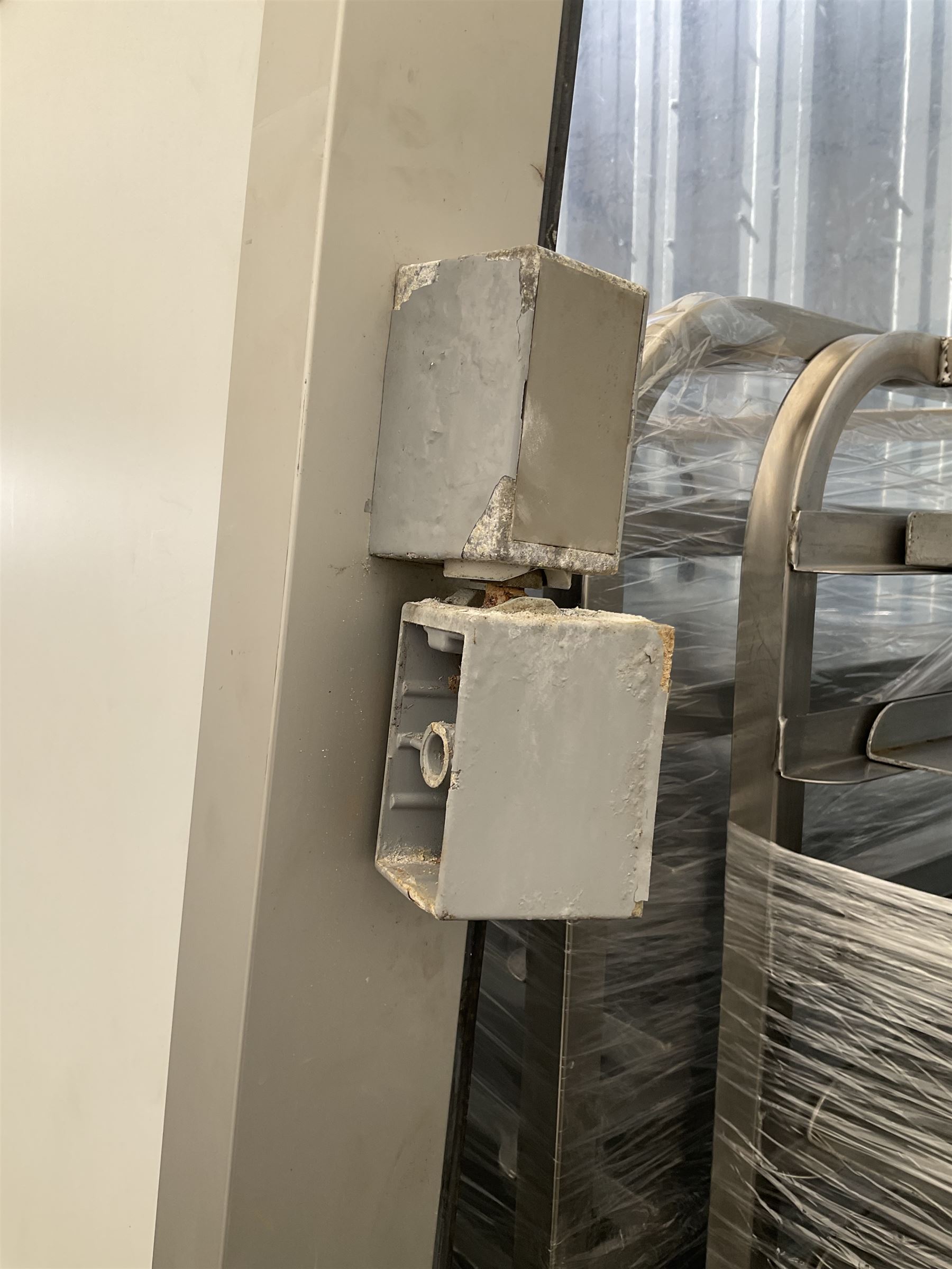 Walk in fridge/freezer insulated door, lockable with hinges and key - THIS LOT IS TO BE COLLECTED BY APPOINTMENT FROM DUGGLEBY STORAGE, GREAT HILL, EASTFIELD, SCARBOROUGH, YO11 3TX