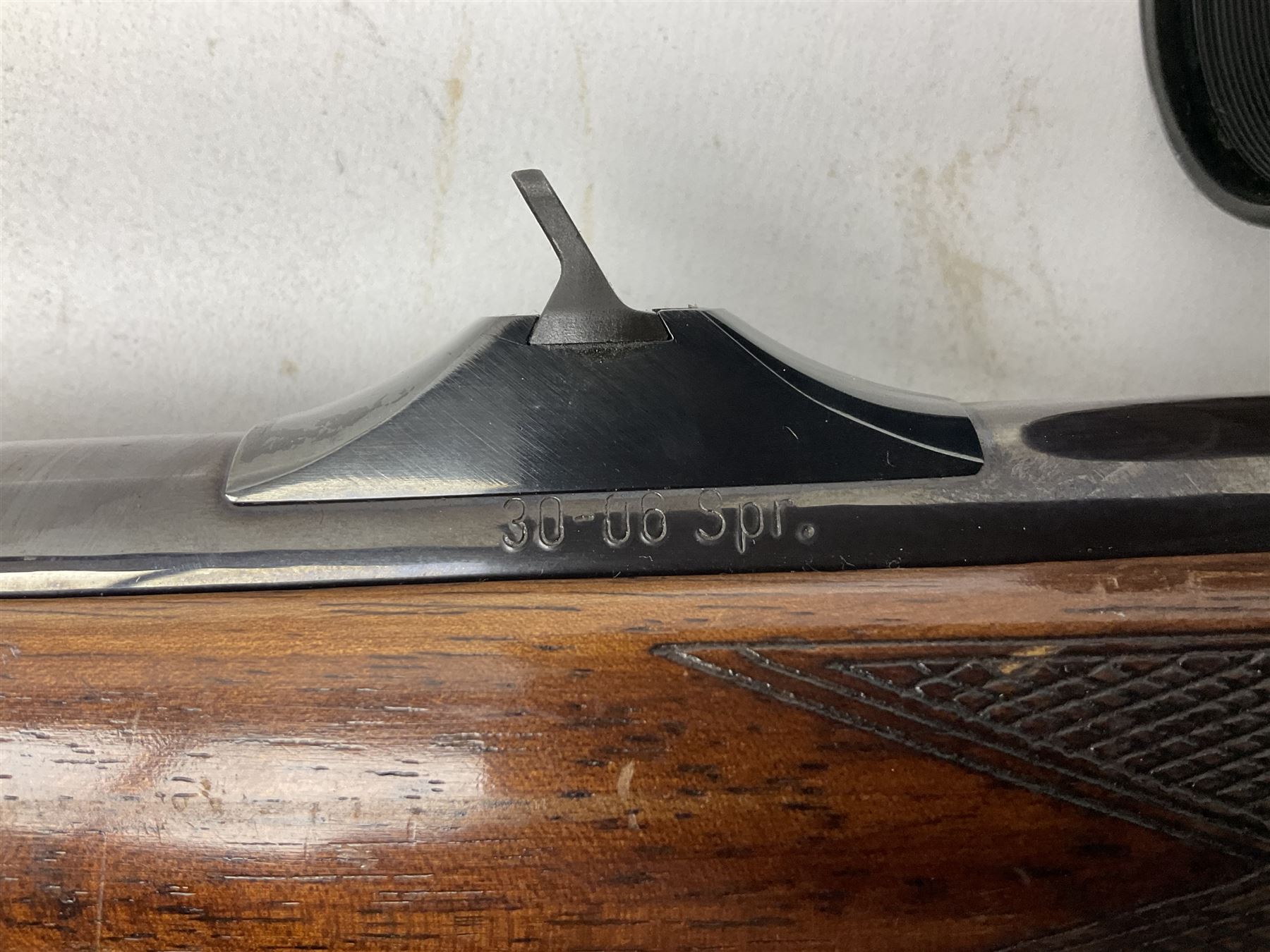 30-06 Steyr-Mannlicher Model M bolt-action rifle, the 61cm hammer forged barrel with side safety, double set trigger and lift-out rotary magazine, walnut stock with chequered pistol grip and fore-end and additional soft leather cheek piece, Pecar Berlin Champion 8 x 45 telescopic sight with quick release mounts, serial no.204791 L111cm FIREARMS CERTIFICATE REQUIRED OR RFD