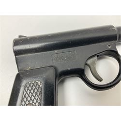 Webley & Scott Premier .177 over lever air pistol, no.2360, with chequered bakelite grip L24cm overall; Diana SP50 .177 plunge barrel air pistol; and T.J. Harrington & Son 'The Gat' .177 plunge barrel air pistol; NB: AGE RESTRICTIONS APPLY TO THE PURCHASE OF THIS LOT (3)