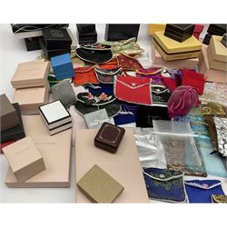 Group of jewellery boxes and packaging, to include hardcased examples 