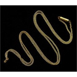 Gold curb link necklace with gilt clasp