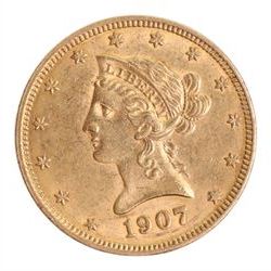 United States of America 1907 'Eagle' gold ten dollar coin