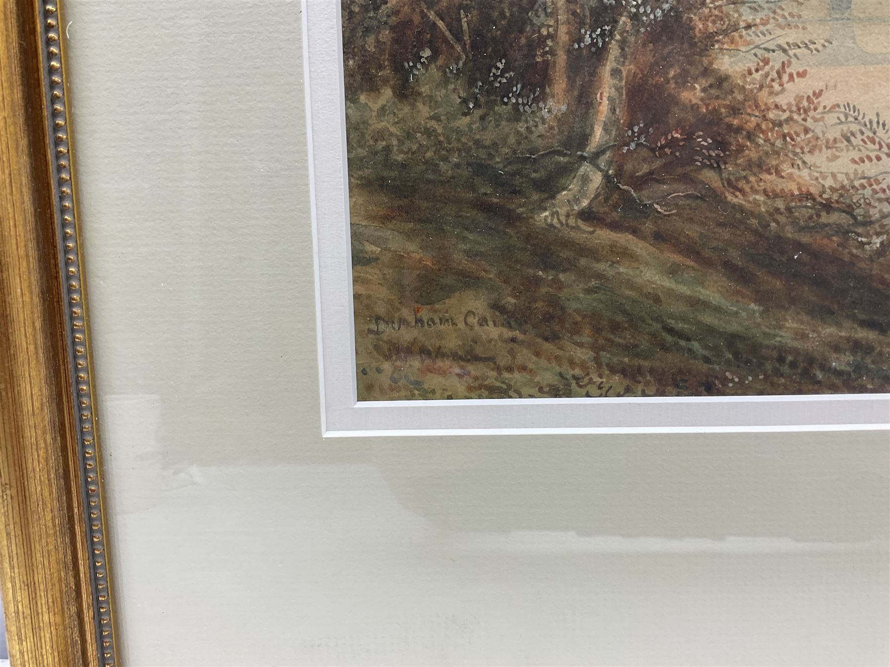 W Wood (British 19th/20th century): 'Durham Cathedral', watercolour signed and titled 28cm x 44cm