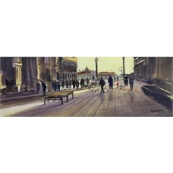 Tony Brummell Smith (British 1949-): 'Winter Light - San Marco Venice', watercolour signed, titled and dated 1998 verso, 26cm x 73cm 