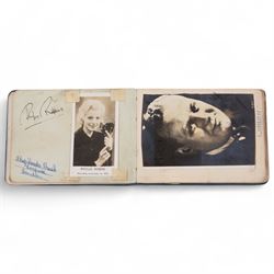 1930s autograph book containing various signatures from theatre performers and musicians, including Douglas Wakefield, Dorothy Langley, Phyllis Robins, Billy Scott-Coombes, Alfredo, etc 